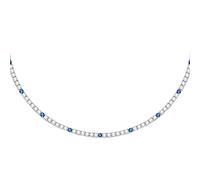Morellato Collana Donna in Argento 925‰, Zirconi Bianchi e Blu, Collezione Tesori - SAIW136