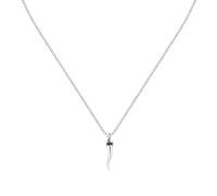MORELLATO Collana Uomo in Acciaio e Cristalli con Pendente Cornetto, Collezione MOTOWN, Regalo Uomo