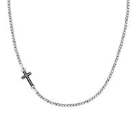 Morellato Cross Collana Uomo in Acciaio, IP nero - SKR61