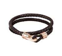 Morellato MOODY SQH36 - Bracciale da uomo, in acciaio, pelle, rivestimento IP