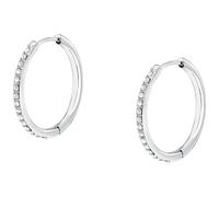 MORELLATO Orecchini Donna in Acciaio a Cerchio, Cristalli, Collezione CREOLE, Idea Regalo Mamma - SAUP24