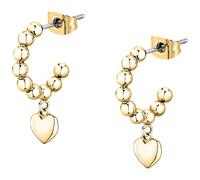 Morellato Orecchini Donna in Acciaio Dorato a Cerchio, Cuore, Collezione TALISMANI, Regalo Fidanzata - SAIX17