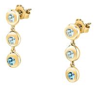 Morellato Orecchini Donna in Argento 925‰ riciclato Dorato con Pietre Azzurre, Pendenti, Collezione TESORI ETERNI - SAXN18