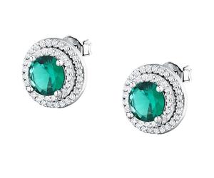 Morellato Orecchini In Argento Con Zircone Verde Tesori Saiw275 - Orecchini