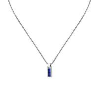 Morellato SABH40 - Collana da uomo in acciaio, con zirconi blu, collezione Urban