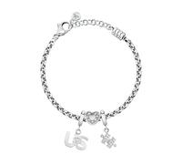 Morellato SCZ1352 - Bracciale puzzle da donna in acciaio, cristalli, cuore, amicizia, collezione DROPS