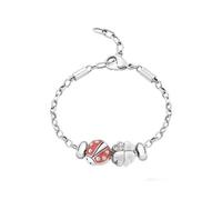 Bracciale Donna Acciaio Drops con quadrifoglio e coccinella Argento Morellato SC