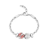 Bracciale Donna Acciaio Drops con quadrifoglio e coccinella Argento Morellato SC