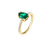 Morellato Tesori - Anello Solitario Dorato con Zircone Verde (SAIW203)