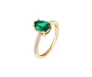 Morellato Tesori - Anello Solitario Dorato con Zircone Verde (SAIW203)