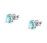 ORECCHINI LOBO TESORI ZIRCONE AZZURRO MORELLATO