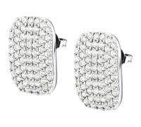 MORELLATO Trame Orecchini da Donna Lobo | Argento, Color Argento, Misura 17 cm, Cubic Zirconia, Bianco, SAAG04