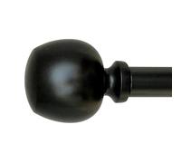 Morena II - Bastone per tenda laterale regolabile, 30,5-50,8 cm, diametro 2,5 cm, colore: Nero