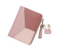 MORENTSU Portafoglio da donna in pelle PU Portafoglio da donna in pelle borse da donna porta carte pieghevole portatile Lady portamonete, rosa, 1 pezzo