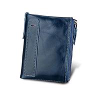 MORENTSU Sacchetto Della Moneta Più Nuovi Portafogli Genuino Della Mucca Personalizzato Breve Titolari di Carta In Pelle Uomo Borsa, Blu, Taglia unica