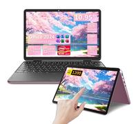 MOREPC Notebook 2 in 1 touchscreen da 10,95 pollici, con design a 360° Portatile leggero con processore N150 / Schermo IPS 1920x1200 16GB RAM DDR4 / Tastiera retroilluminata (Oro rosa, 16+512GB)