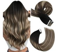Moresoo Extension adesive in capelli veri Remy, invisibili, balayage, 50 cm, lisce