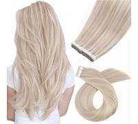 Moresoo Extension Biadesive Invisabili Biondo #P18/613 55cm 40pcs | Fissaggio Delicato, Integrazione Flessibile, Tocco Setoso e Riflessi Chiarissimi per uno Styling Fluido