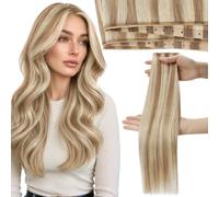 Moresoo Extension Capelli Umani Trama a Farfalla Biondo #P6/60 50g 40cm | Integrazione Discreta, Prolungamento Armonioso, Sfumature Multitono, Stile Dinamico