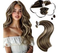 Moresoo Extension Capelli Veri Cheratina Balayage #P4/27 35cm 40g 50ciocche | Sfumatura Calda, Integrazione Invisibile, Stile Semplice, Volume Sobrio, Tocco Morbido, Aspetto Sano, Fascino