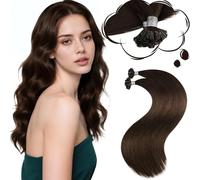 Moresoo Extension Cheratina Capelli Veri Marrone #4 35cm 40g 50 Ciocche | Sfumatura Calda, Integrazione Invisibile, Stile Semplice, Volume Sobrio, Tocco Morbido, Aspetto Sano, Eleganza