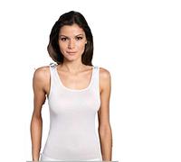 MORETTA Canotta Intima Donna Spalla Larga in Filo di Scozia Colore Bianco TG 5/L Art.T393G