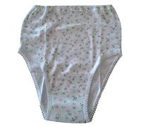 Moretta N.6 Slip Mutanda Donna Vita Alta 100% Cotone Made in Italy Bianco E Fant