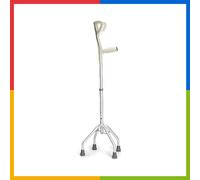 Moretti AD-18B Quadripode Bastone con Appoggio Brachiale Base Larga Regolabile