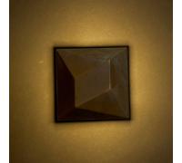 Moretti Luce Applique a LED Aura Edge, sporgenza 20 cm, ottone anticato IP65 Moretti Luce