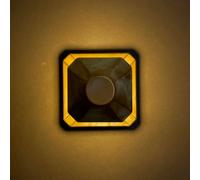 Moretti Luce Applique a LED Silva Frame, profondità 18 cm, ottone anticato, IP65 Moretti Luce