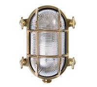 Moretti Luce Applique esterni Tortuga oval 17cm ottone nat/tras Moretti Luce