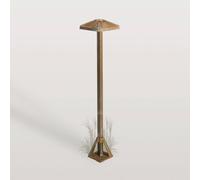 Moretti Luce Lampioncino LED Aura Frame, altezza 50 cm, ottone anticato Moretti Luce