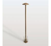 Moretti Luce Lampione a LED Aura Frame, altezza 100 cm, ottone anticato, IP65 Moretti Luce