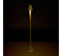 Moretti Luce Lampione a LED Silva Disk, altezza 80 cm, ottone anticato, IP65 Moretti Luce