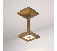 Moretti Luce Plafoniera LED da esterni Aura Edge, altezza 20 cm, ottone anticato Moretti Luce