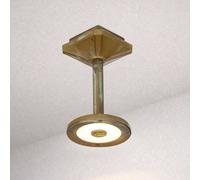 Moretti Luce Plafoniera LED da esterno Aura Disk, altezza 20 cm, ottone anticato Moretti Luce