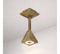 Moretti Luce Plafoniera LED da esterno Silva Edge, altezza 26 cm, ottone anticato Moretti Luce