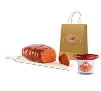Moretti® Nduja Calabrese di Spilinga 400 g + Scaldanduja in Terracotta - Salume Artigianale Spalmabile 100% Suino, Senza Additivi, Gusto Intenso ed Equilibrato