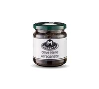 Moretti® Olive Nere Arraganate, Olive Nere Infornate, Vasetto Da 160 grammi, Prodotto Tipico Calabrese