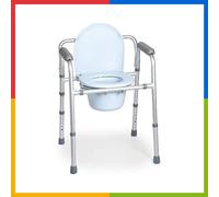 Moretti RP781 Sedia Comoda 4 in 1 Pieghevole Rialzo WC Sedile Doccia per Anziani
