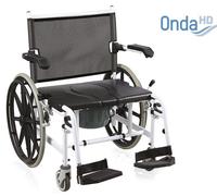MORETTI sedia comoda autospinta alluminio DOCCIA e WC smontabile ONDA RH840 port