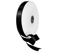 Morex Ribbon 08822/00 - 030 Double Face Satin Polyester Ribbon, 7/20,3 cm/91,4 m., Nero