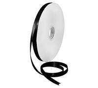 Morex Ribbon Double Face Satin Nastro, Poliestere, Nero, 3/8" x 100 YD, 91 unità