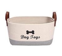 MOREZI Cesto giocattolo per cani, cesto per la biancheria per animali domestici, adatto per organizzare giocattoli per cani, coperte, vestiti e altri accessori-Beige