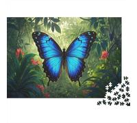 morfo blu Jigsaw Puzzle Impossible 1000Pcs Tropical Rain Forest Decorazione Per La Casa. Giochi Rilassamento E Intelligence Per Adulti E Ragazzi Da 14 Anni 1000pcs (75x50cm)