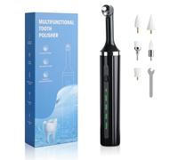 Morfone Set di sbiancamento dei denti, lucidatrice dentale con 5 modalità e 5 teste, set sbiancante per la pulizia dei denti, lucidatura, illuminante, luce LED USB-C IPX6 impermeabile