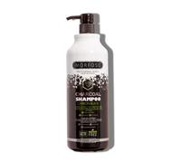Morfose Shampoo al carbone attivo, carbone, nero, 1000 ml, pulizia profonda senza solfati, senza parabeni
