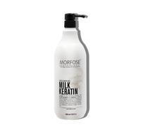 Morfose Shampoo alla cheratina al latte 1000 ml - Shampoo riparante per capelli con proteine del latte, della cheratina e dell'arginina - Cura nutriente per capelli secchi e danneggiati
