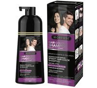Morfose Speedy, shampoo per capelli nero, 420 ml, colore contro i capelli grigi, colore duraturo per uomini e donne, nutriente, naturale lucido e facile da applicare