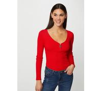 Morgan Maglione a Maniche Lunghe, Dettaglio con Zip, Colore Rosso, Taglia S
